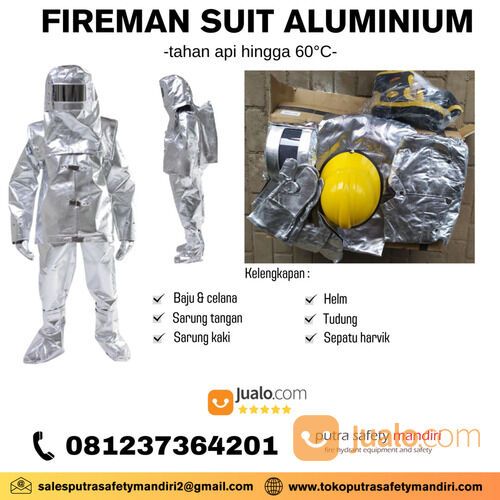 FIREMAN SUIT ALUMINIUM BAJU PEMADAM KEBAKARAN TAHAN API 600° C FULLSETS
