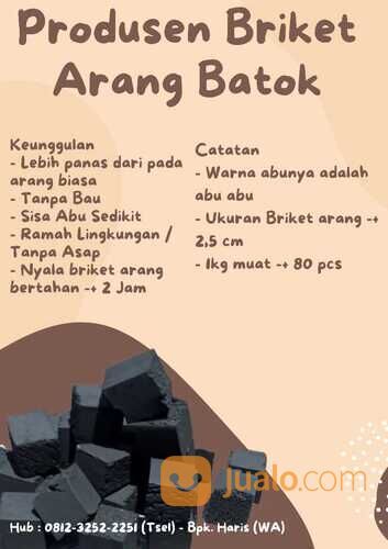 TERMURAH !! TELP : 0812-3252-2251 (WA), Harga Briket Arang Kayu Di Tanjungpinang