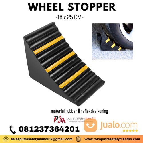 RUBBER WHEEL STOPPER KARET PENAHAN BAN MOBIL 25 x 16 CM PORTABLE