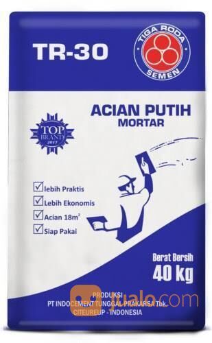 SEMEN ACIAN PUTIH TR 30 TIGA RODA 40KG