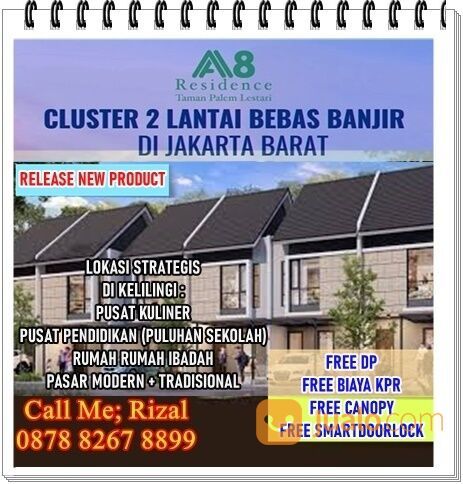 Perumahan Taman Palem Cengkareng Lestari Buka Cluster Baru 2024 Harga Perdana