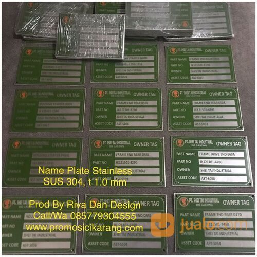 Cetak Name Plate Mesin