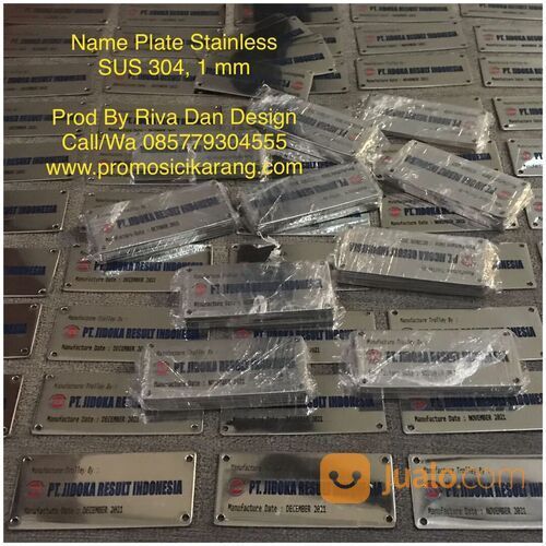 Cetak Name Plate Mesin