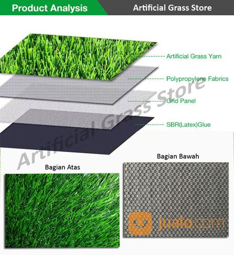 RUMPUT SINTETIS AQUARIUM 3CM UKURAN 100CMX50CM KUALITAS SUPER PREMIUM