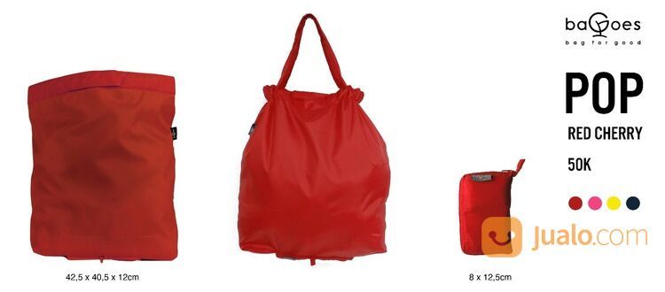 Tas Belanja Lipat Jinjing Polos Ecobag Go Green Serbaguna