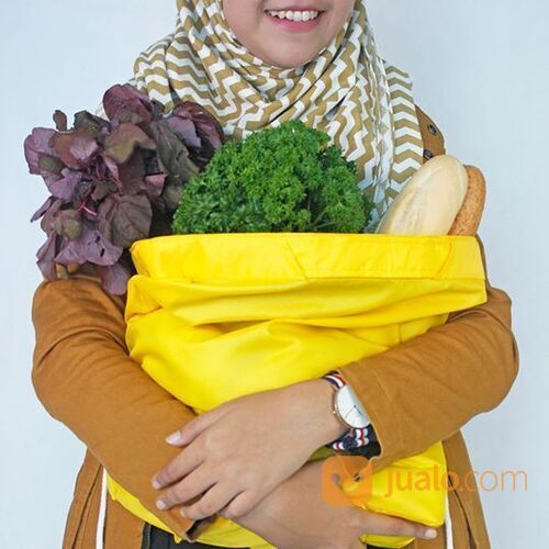 Tas Belanja Lipat Jinjing Polos Ecobag Go Green Serbaguna