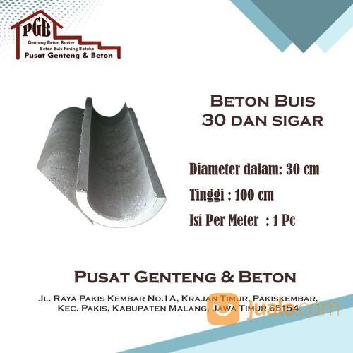 Buis Belah Setengah Lingkaran 30cm - Malang