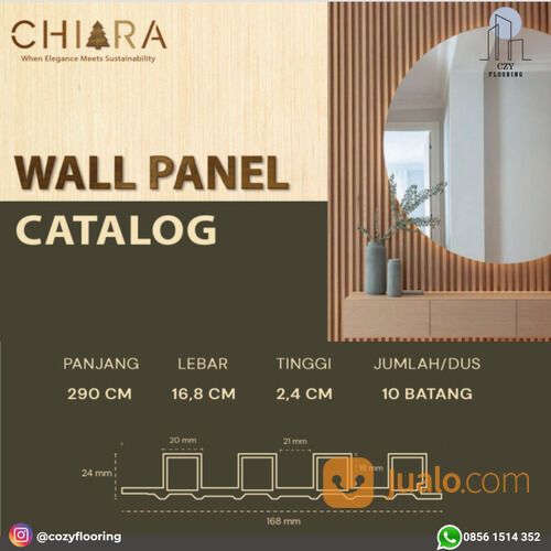 WPC Wallpanel Chiara Indoor Panjang 2,9m Motif
