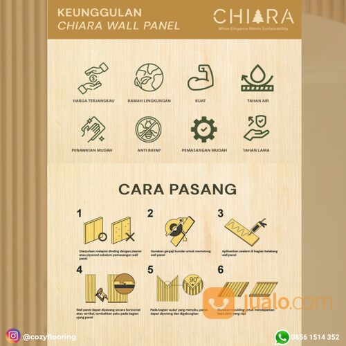 WPC Wallpanel Chiara Indoor Panjang 2,9m Motif