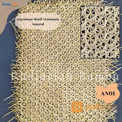Lembar Anyaman Bambu Motif Warna Natural