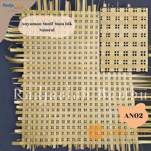 Lembar Anyaman Bambu Motif Warna Natural