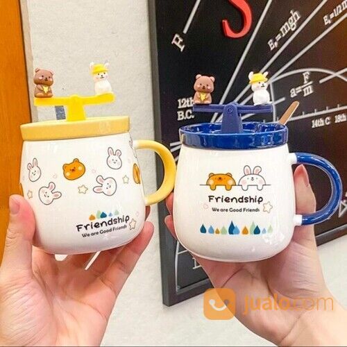 Gelas Cangkir Motif Helikopter Bunga 3D Mug Minum Lucu Ala Japanese -