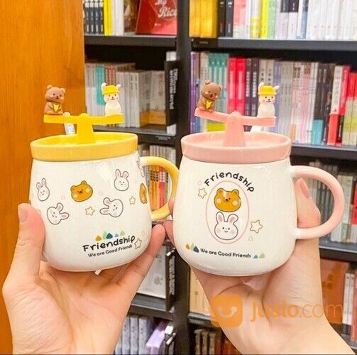 Gelas Cangkir Motif Helikopter Bunga 3D Mug Minum Lucu Ala Japanese -