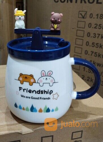 Gelas Cangkir Motif Helikopter Bunga 3D Mug Minum Lucu Ala Japanese -