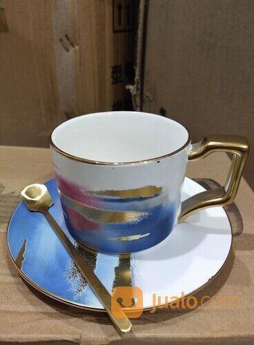 Gelas Minum Set Cangkir Kekinian Gelas Gradasi Ala Jepang Mug Teh Kopi