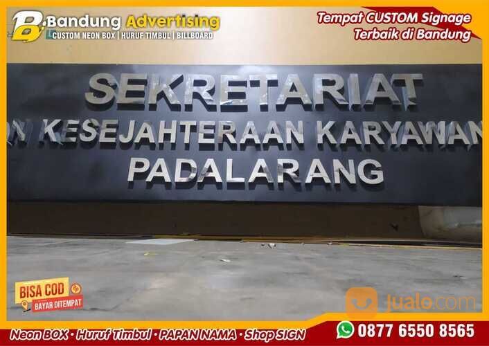 Papan Nama Huruf Timbul Stainless Steel
