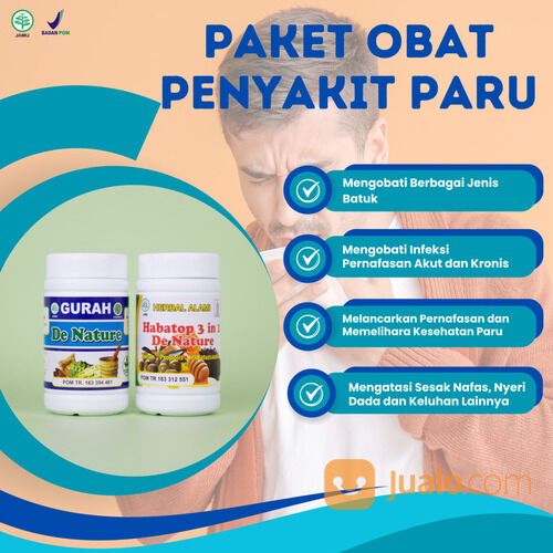 Obat Sesak Nafas, Flek Paru, Pembersih Paru Paling Ampuh Obat Gurah Habatop 3in1 Herbal
