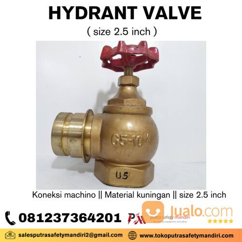 HYDRANT VALVE KRAN PEMADAM FULL KUNINGAN COUPLING MACHINO 2.5 INCH