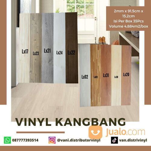 Vinyl Flooring/Lantai Vinyl Kayu Murah KANGBANG Tebal 2mm
