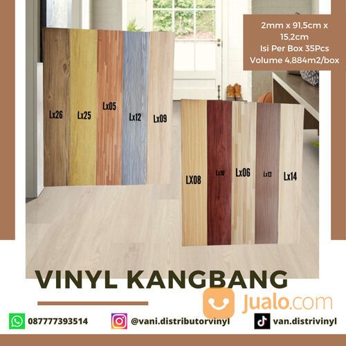 Vinyl Flooring/Lantai Vinyl Kayu Murah KANGBANG Tebal 2mm