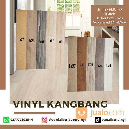 Vinyl Flooring/Lantai Vinyl Kayu Murah KANGBANG Tebal 2mm