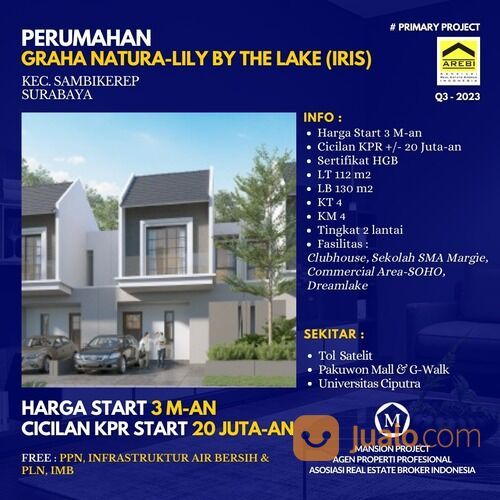 Perumahan Surabaya Barat Graha Natura dkt Tol Satelit Pakuwon Mall Gwalk