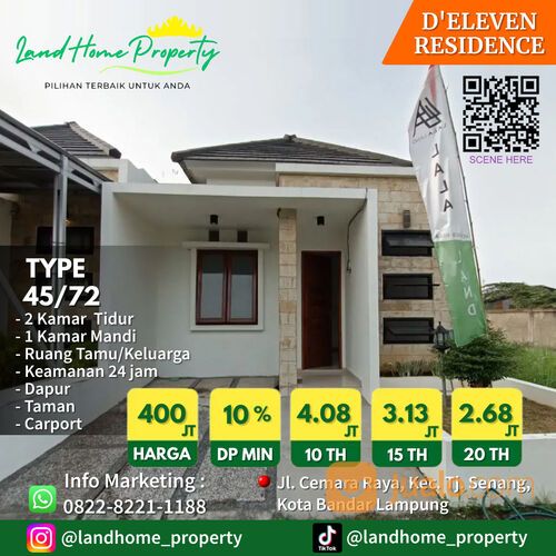 D'ELEVEN RESIDENCE TYPE 70/96 ONE GATE SYSTEM SECURTY 24 JAM