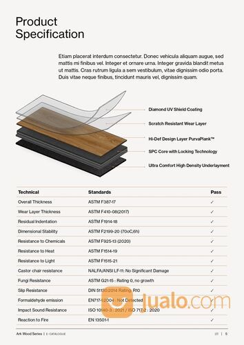 Lantai SPC Flooring Purva tebal 5mm - ARK Wood SPC Purva