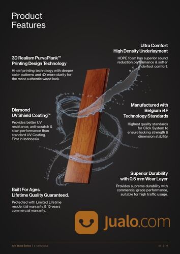 Lantai SPC Flooring Purva tebal 5mm - ARK Wood SPC Purva