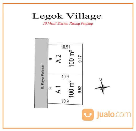 Tanah Area Legok, Dekat Stasiun Parung Panjang