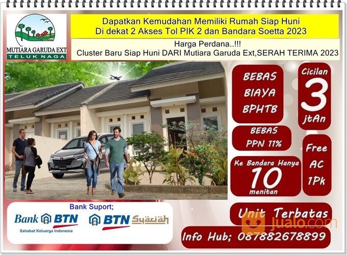 Rumah Di Komplek Garuda Teluk Naga 2024 Siap Huni Harga 500jutaa Dp 10%