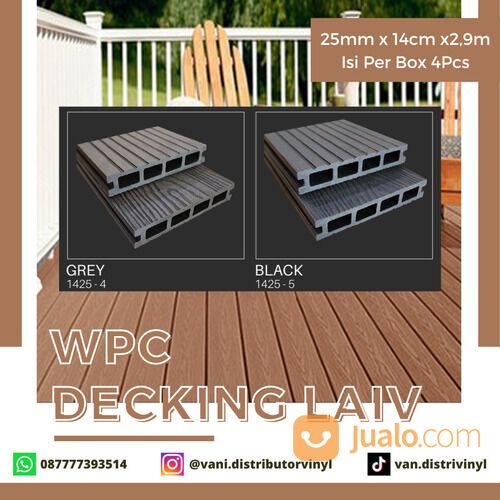 WPC DECKING LAIV - Indoor/Outdoor Panjang 2,9m Anti Rayap dan Jamur