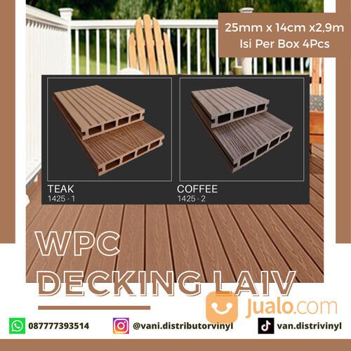WPC DECKING LAIV - Indoor/Outdoor Panjang 2,9m Anti Rayap dan Jamur