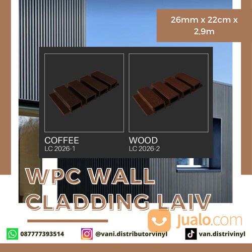 WPC WALL CLADDING LAIV - Outdoor Panjang 2,9m Anti Rayap dan Jamur