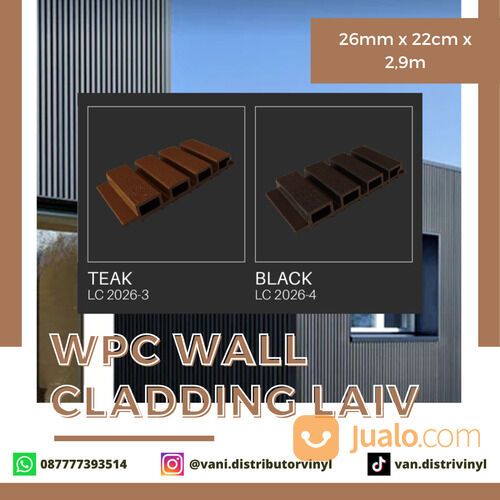 WPC WALL CLADDING LAIV - Outdoor Panjang 2,9m Anti Rayap dan Jamur