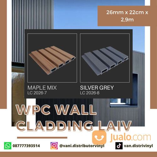 WPC WALL CLADDING LAIV - Outdoor Panjang 2,9m Anti Rayap dan Jamur