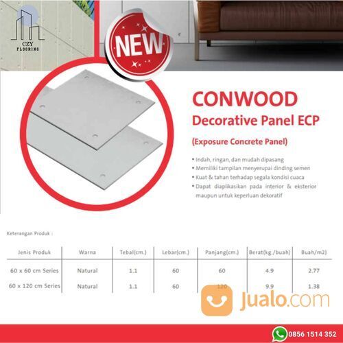 Conwood Decorative Panel ECP Mudah dipasang 60cm x 60cm