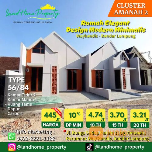 CLUSTER AMANAH 2 TYPE 56/84 WAY KANDIS BANDAR LAMPUNG