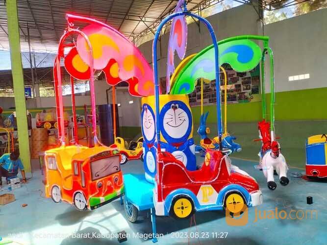 komedi putar safari lengkap gerobak badut isi 6 - odong odong