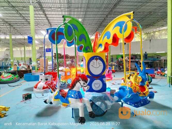 komedi putar safari lengkap gerobak badut isi 6 - odong odong