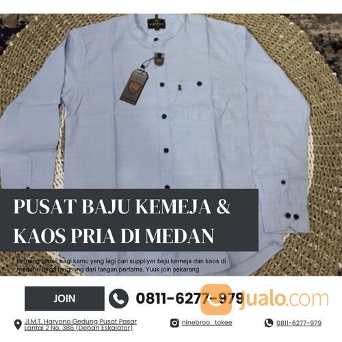 Murah, WA 0811-6277-979, Grosir Kemeja Pria Lengan Panjang di Surabaya, Ommi Store