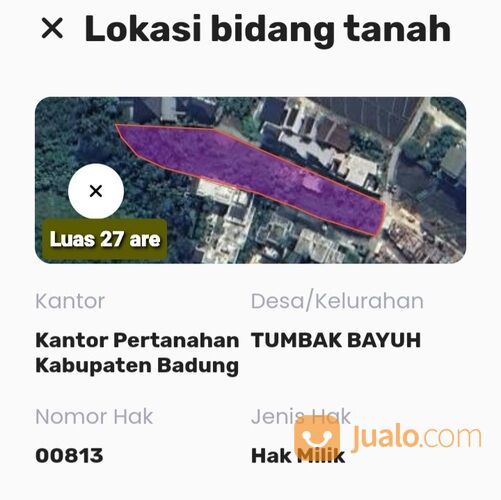 Tanah 27 are, Jl. Griya Mas Tumbak Bayuh Pererenan Buduk Mengwi