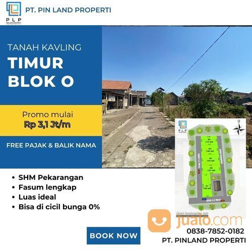KAVLING TIMUR BLOK O, LOKASI BERBAH SLEMAN SANGAT STRATEGIS