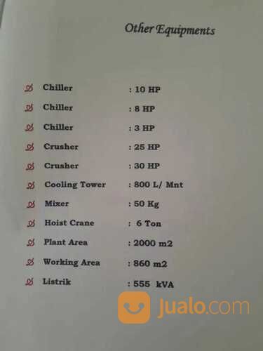 Pabrik Include Mesin - Mesin di Kawasan Industri MM2100, Cibitung, Bekasi