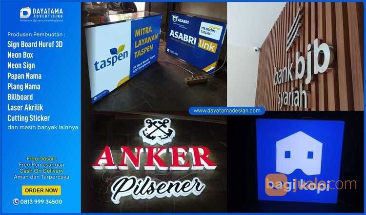 Harga Neon Box dan Huruf Timbul Murah Bandung