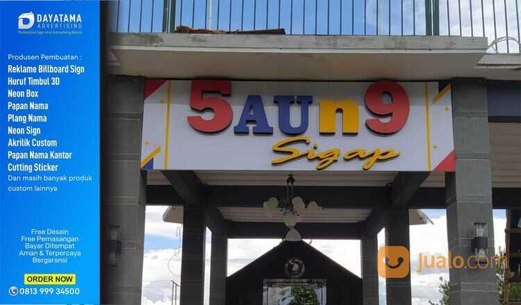 Plang Nama Billboard Huruf Timbul Karawang