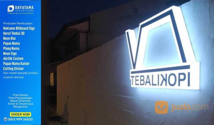 SIgn Neon Box Logo Cafe TEBALIKOPI