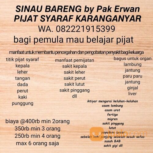 Pelatihan pijat terapi