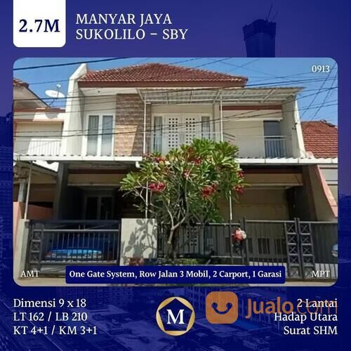 Surabaya Timur SHM Manyar Jaya Praja dkt Klampis Nginden Semolowaru MERR