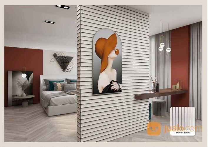 Wall Panel GAIA EIVAR Series - Kisi kisi Wall Panel Warna Putih